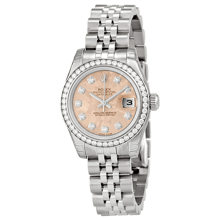 Rolex Datejust 179384PGDJ: Swiss Clone Automatic Gold & Diamond Bezel Watch