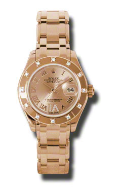 Rolex Datejust 80315CRDPM Pink Gold Charm Diamond Accented Automatic Watch