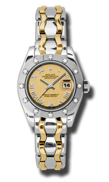 Rolex Datejust 41mm Swiss Clone with Mother of Pearl Dial & Gold Hands