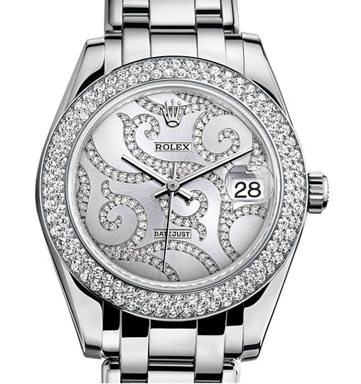 Rolex Datejust 41mm Swiss Clone - Arabesque Dial - Silver Steel Automatic Watch