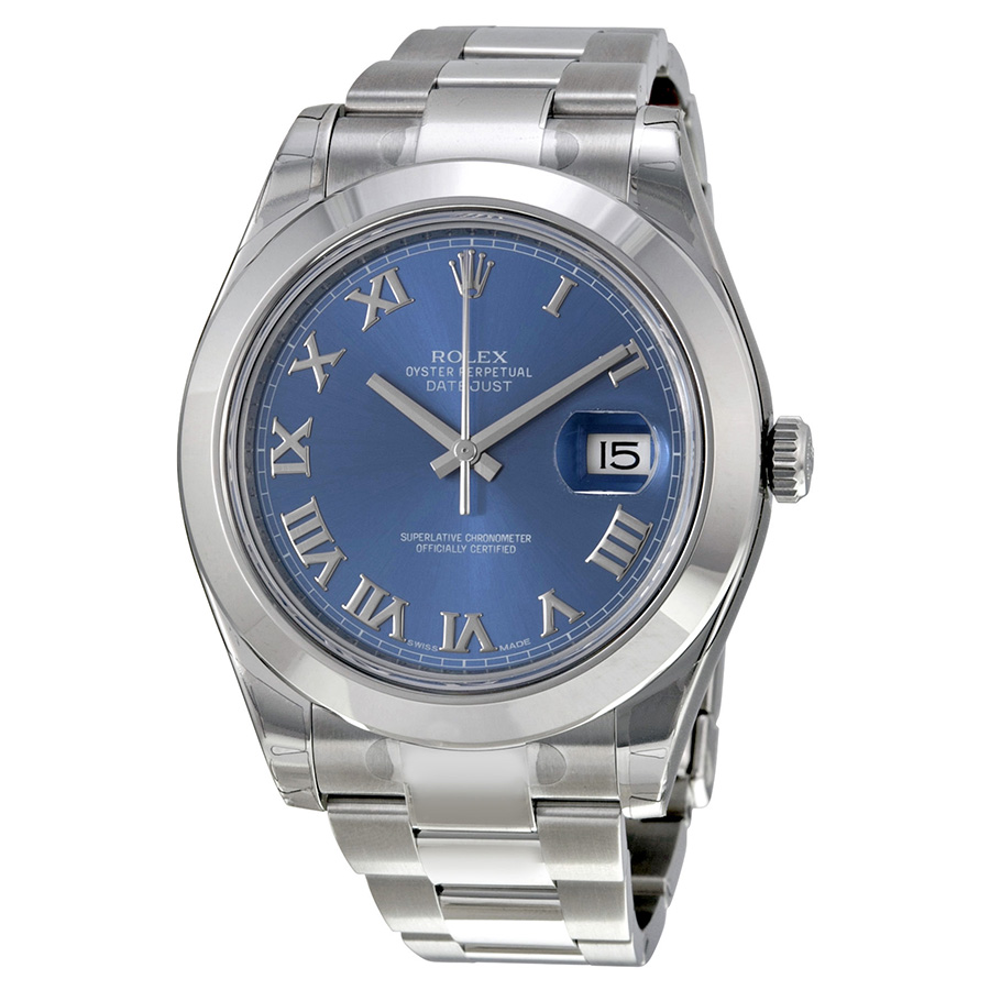 Vintage-Inspired Rolex Datejust II 116300 Steel Blue Face Automatic 31mm Timepiece