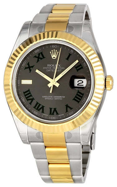Rolex Datejust II Black Chronograph Stainless Steel Replica Watch
