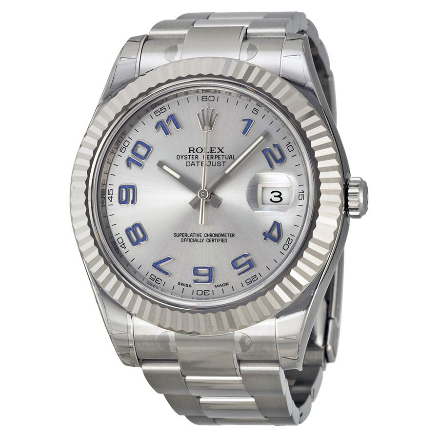 Rolex Datejust II 41mm Automatic Black Gold Charm Watch