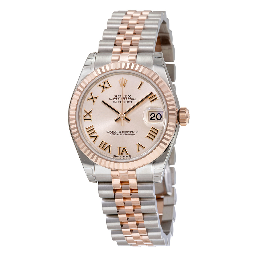 Rolex Datejust Lady 31 Gold & Pink Dial Swiss Clone Automatic Watch