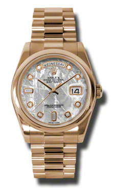 Rolex Day-Date Meteorite Case Automatic White Dial Luxury Watch