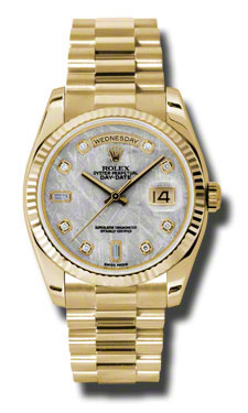 Rolex Day-Date Imitation 41mm Steel & President Bracelet Silver Dial Watch