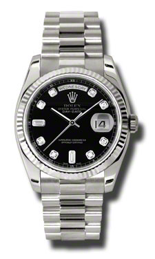 Replica Rolex Day-Date Black Dial Automatic President 41mm Luxury Watch