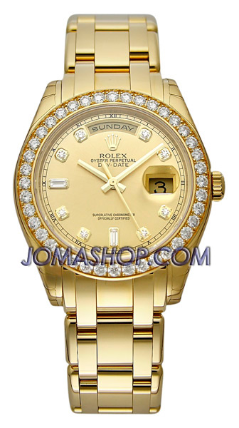 Rolex Day-Date 41mm Imitation Diamond Bezel Swiss Automatic Prestige Watch