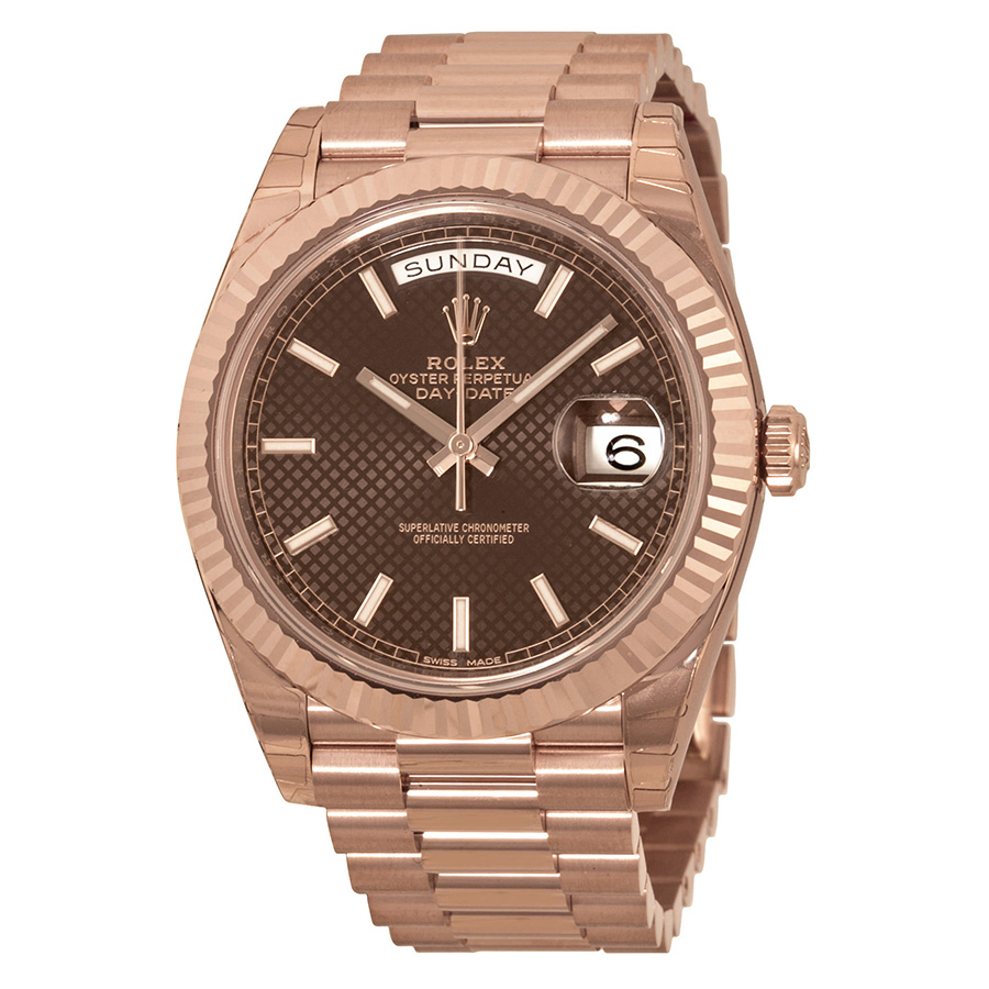 Rolex Day-Date 40 Imitation Masterpiece in 18K Yellow Gold with Elegant Blue Grand Complication Watch