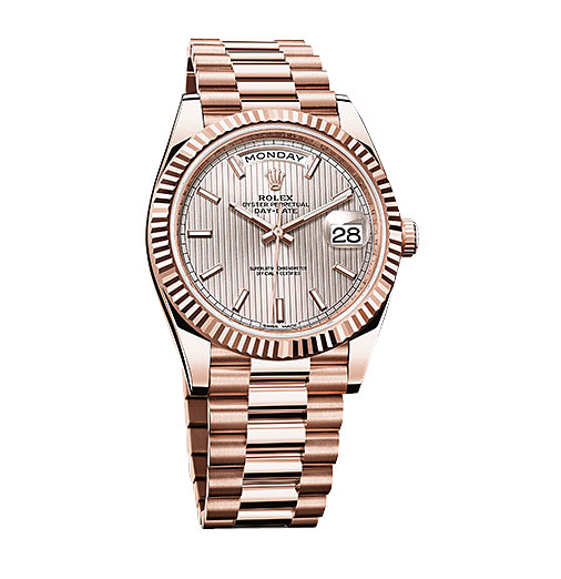 Rolex Day-Date 40 President Automatic Rose Gold Olive Dial Watch