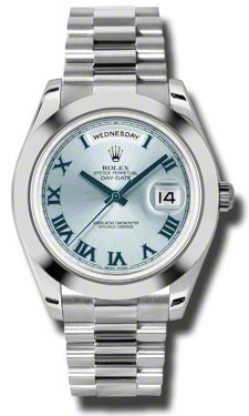 Rolex Day-Date II Clone 218206IBLRP Automatic President Gold & Diamond bezel Watch