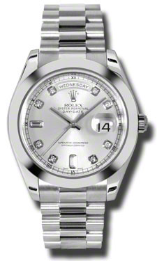 Rolex Day-Date II Imitation in Stainless Steel - Prestige Blue Face Automatic Watch