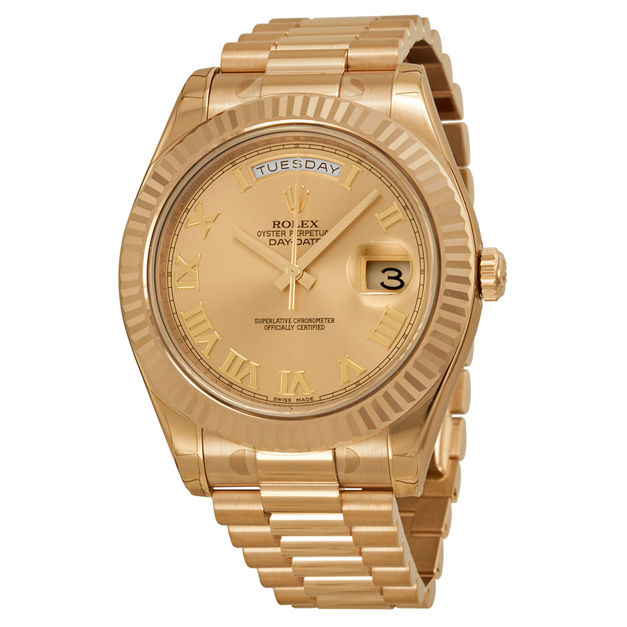 Rolex Day-Date II Masterpiece Chronograph Black Face Men's Watch