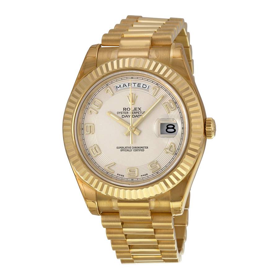 Replica Rolex Day-Date II 218238ICAP Masterpiece 40mm Automatic Gold Chrome Dial Watch