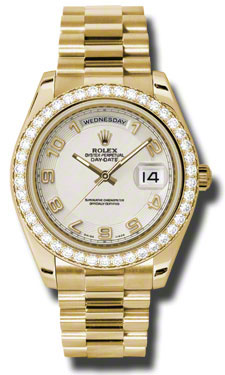 Rolex Day-Date II 41mm Homage Yellow Gold Automatic Sapphire Crystal Watch