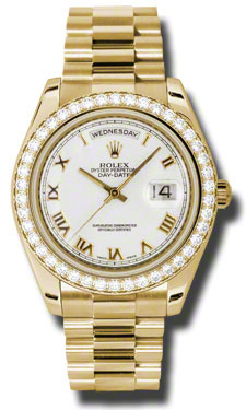 Rolex Day-Date II Imitation 41mm Gold Case Champagne Dial Automatic Watch