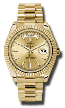 Replica Rolex Day-Date RLX228238CSP Classic Gold Chronograph Watch