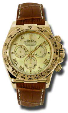 Rolex Daytona Clone 18kt Gold Self-Winding Chronograph Sapphire Crystal Watch