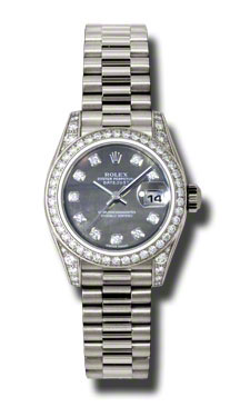 Rolex Datejust Lady 179159BKMDP Automatic, 18ct Gold, Jet Black Dial, 31mm, Water-Resistant Timepiece