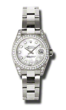 Luxury Replica Rolex Lady Datejust 41mm Diamond Bezel Silver Face Watch