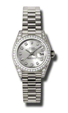 Rolex Datejust 179159SDP Imitation 18K White Gold Diamond Set Elegant Lady Watch