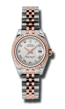 Omega Datejust Lady 179171SRJ Automatic Timepiece with Polished Gold and Diamond Accents