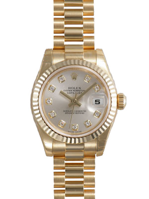 Rolex Datejust Lady 179178SDP Gold-Etched Face Swiss Clone Watch
