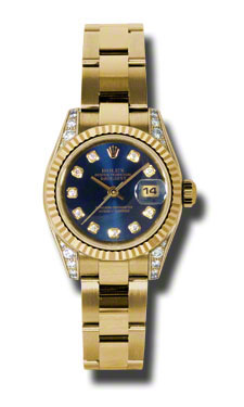 Rolex Datejust Lady Classic 179238BLDO Gold Dial Automatic Watch