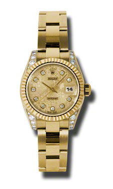Rolex Datejust 179238CJDO Yellow Gold Diamond-Adorned Ladies Watch - Elegant Elegance