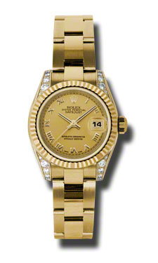 Rolex Datejust 179238CRO Glamour Gold Dial Lady's Watch - Automatic, 28mm, Water-Resistant Clone