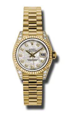 Rolex Lady Datejust Meteorite Charm 28mm Auto Steel & Pink Gold Watch