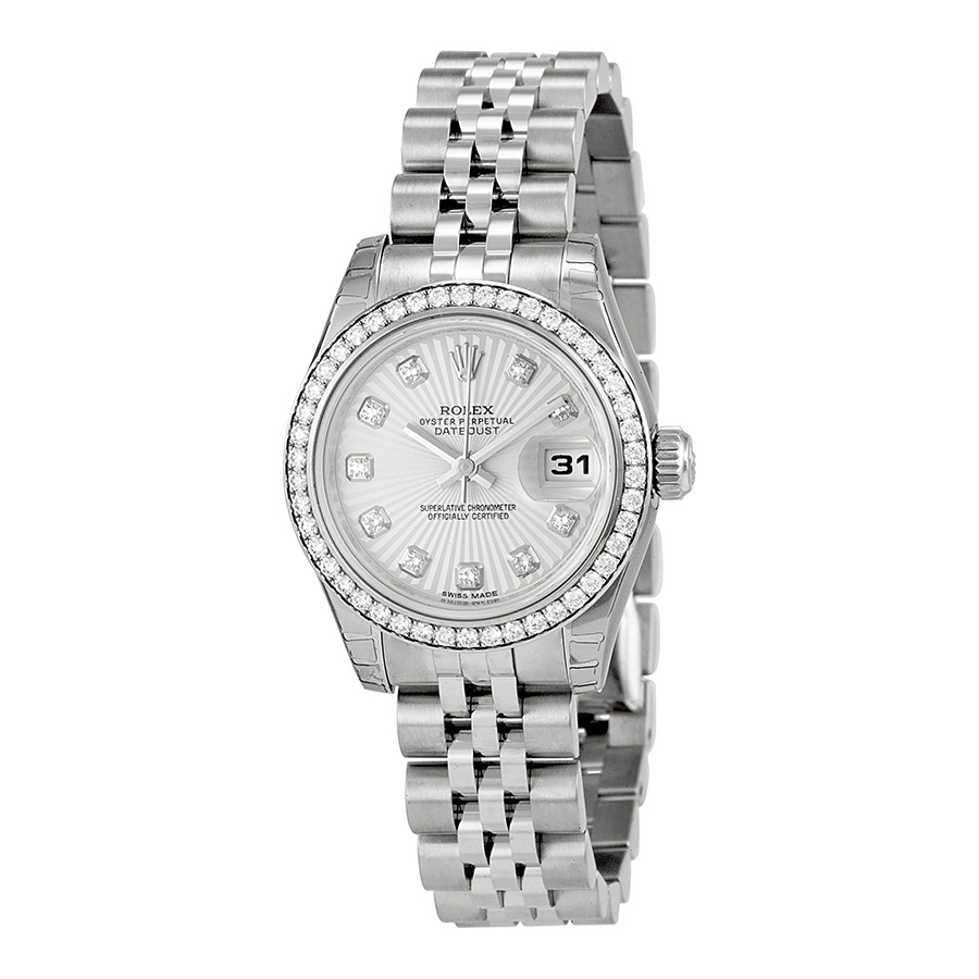Rolex Datejust Ladies Steel & Diamond Automatic Champagne Dial Watch