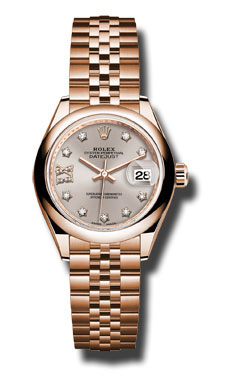 Rolex Datejust 31mm Everose Steel Diamond Dial Ladies Replica Watch