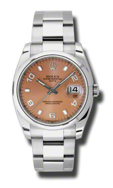 Rolex Oyster Perpetual 34mm Steel Pink Dial Automatic Replica Watch