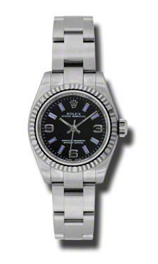 Stainless Steel Rolex Oyster Perpetual No Date 176234BKABLSO Clone Automatic Black Dial Watch