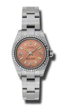 Preppy Pink Oyster Perpetual No Date Rolex 176234PASO - Alluring Automatic Gold Watch