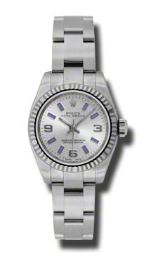 Automatic Rolex Oyster Perpetual No Date 41mm Silver Case Black Dial Water-Resistant Replica Watch