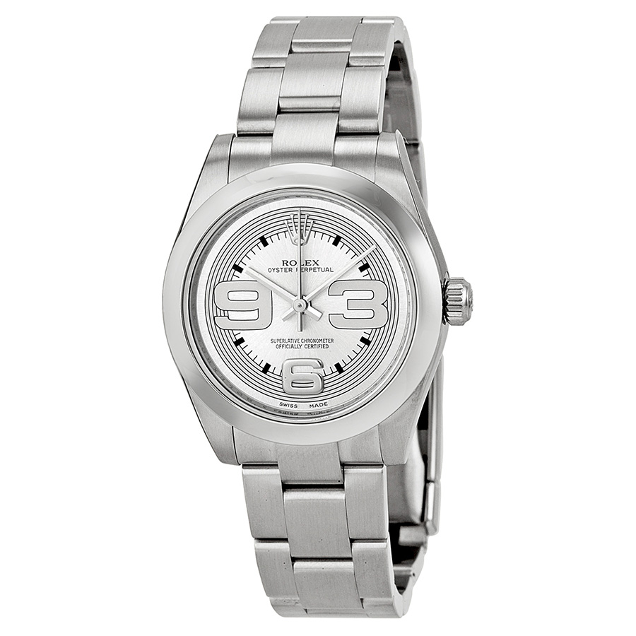 Omega Oyster Perpetual 36mm Steel & Silver Automatic Dive Watch - Inspired Design