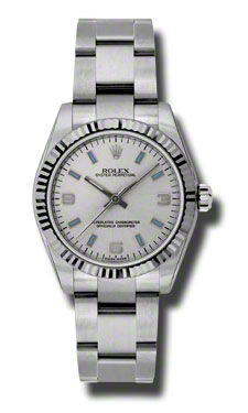 Rolex Oyster Perpetual No-Date Clone 41mm SS Case Black Dial Automatic Water-Resistant Watch