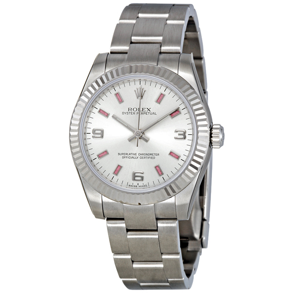 Oyster Perpetual No Date 41mm Sapphire Crystal Automatic Silver Watch - Rolex Homage