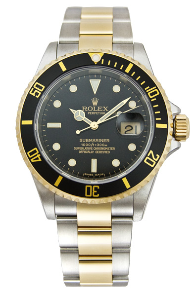 Swiss Imitation Rolex Submariner Dive Chrono 16613BK Jet Black Face 40mm Water-Resistant Watch