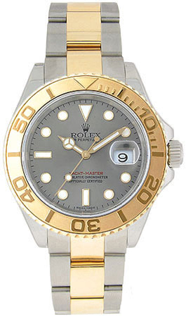 Rolex Yacht-Master Imitation Yacht Watch 41mm Gold Steel Black Submersible Chronograph