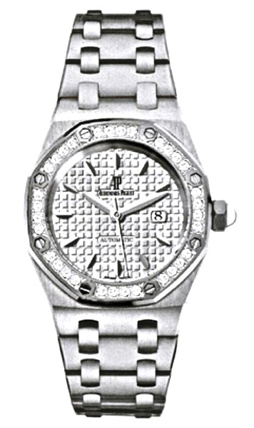 Audemars Piguet Royal Oak Clone, Swiss Quartz, Black Steel Case, Silver Dial, 41mm Watch