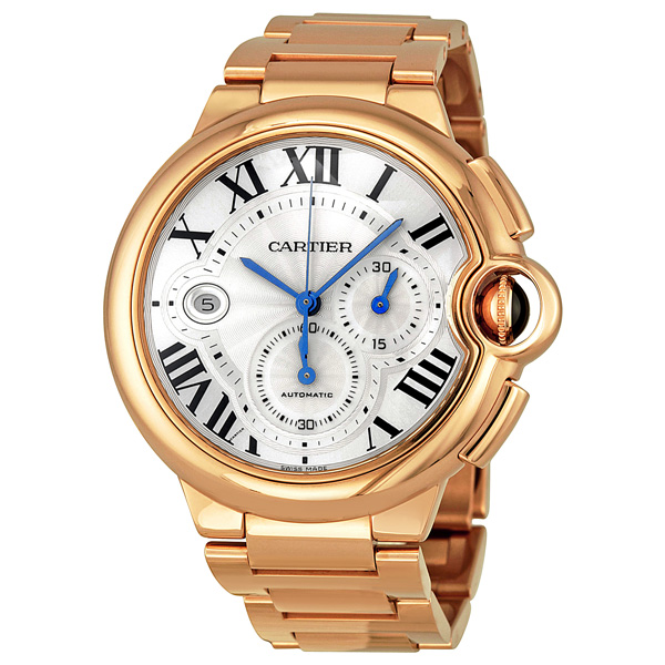 Cartier Ballon Bleu Steel Silver Dial Automatic Mens Watch