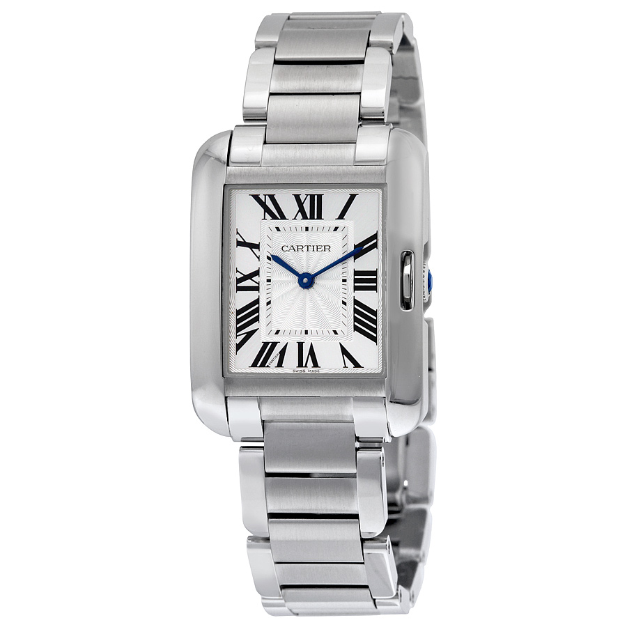 Cartier Tank Anglaise Silver 36mm Swiss Clone Watch - Elegant & Precise