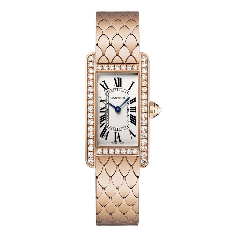 Cartier Tank WB710008 Swiss Clone Chronograph Watch - Steel Case, Black Dials