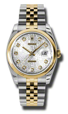 Gold-Clad Datejust 116203SJDJ Rolex, 36mm, Steel & Yellow Gold, Automatic Watch