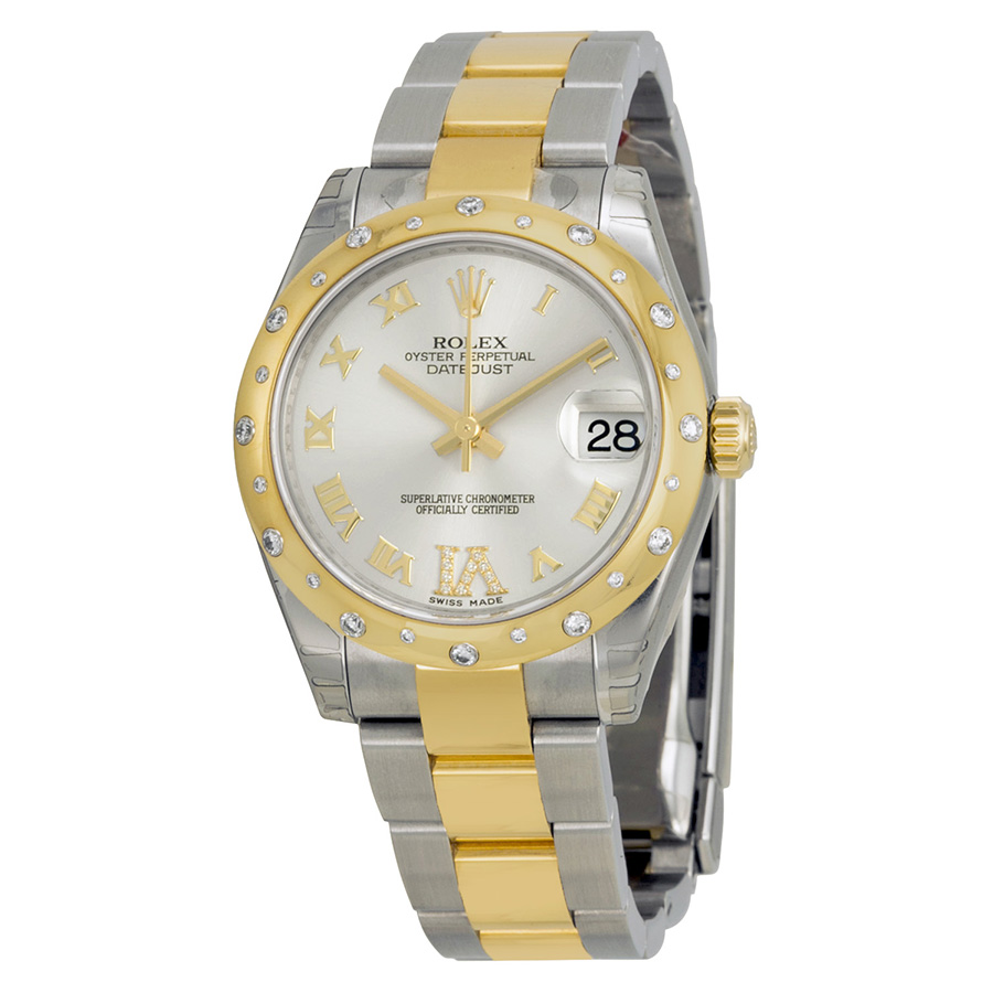 Rolex Lady's Watch Replica - Steel Case & Band - White Dial - Elegant Timepiece
