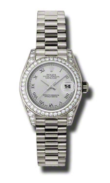 Classic Rolex Lady Datejust 179159SRP White Gold Diamond-Luxury Chronograph Watch