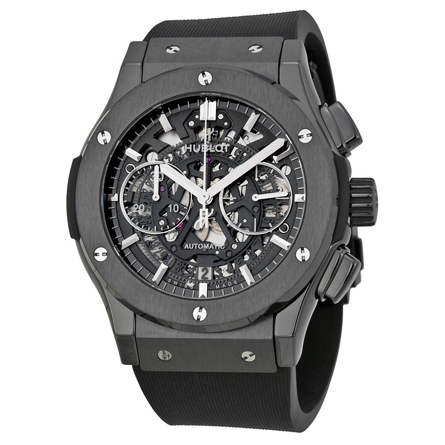 Hublot Classic Fusion Swiss Clone 41mm Automatic Carbon Fiber Jet Black Watch